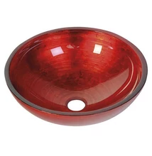 sapho murano pultra szerelhető mosdó, rosso piros 40x14 cm, AL5318-63