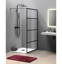 sapho cure black fix zuhanyfal, matt fekete 1400 mm, CB140