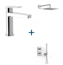 Tres Project-Tres pack mosdócsaptelep+falsík alatti zuhanyszett króm