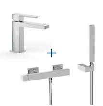 Tres Slim pack mosdócsaptelep+zuhanycsaptelep zuhanyszettel króm