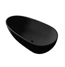 wellis Soul Matt Black öntöttmárvány szabadon álló kád