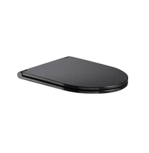 wellis Clement Black Slim Soft Closing WC ülőke