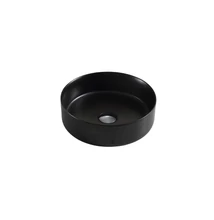 wellis Rose Black matt fekete pultra építhető kerámia mosdó 35,5x12