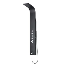 wellis Mariner Black matt termosztátos zuhanypanel 19x50x160