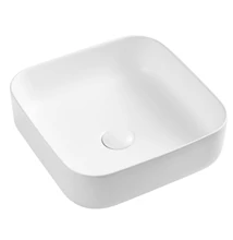 wellis Azalea matt fehér pultra építhető porcelán mosdó