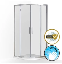 wellis Aquarisu 90x90x190 két tolóajtós íves kabin, Easy Cleannel