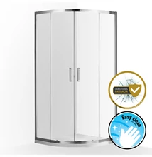 wellis Caprera 90x90 2 tolóajtós íves zuhanykabin, Easy Cleannel