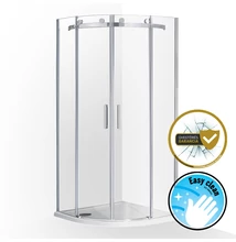 wellis Virgo 90x90 két tolóajtós íves kabin, Easy Cleannel