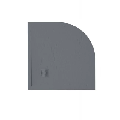 zenon angulare slate zuhanytálca 70x70 cm, antracita