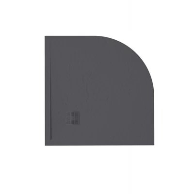 zenon angulare slate zuhanytálca 80x80 cm, nero