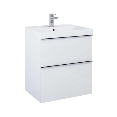 AREZZO design Monterey 60cm-es alsószekrény  2 fiókkal Matt Fehér színben, szifonkivágással