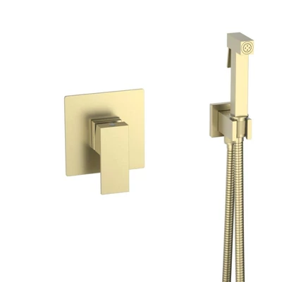 AREZZO design CUBEFIELD falsík alatti bidé csaptelep kézizuhannyal, arany, AR-4407G