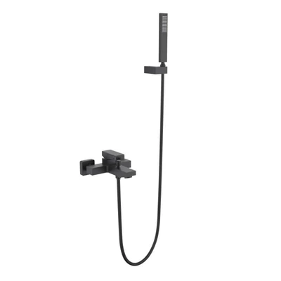 AREZZO design CUBEFIELD kádcsaptelep szett, fekete, AR-4410B