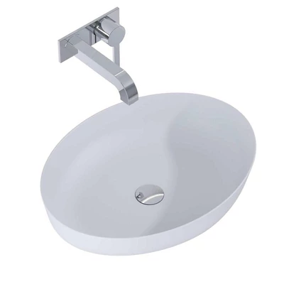 AREZZO design pultra ültethető mosdó RIKA 52x40 matt szürke