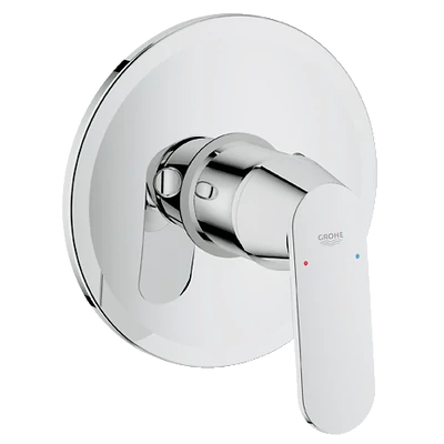 Grohe Eurosmart Cosmopolitan egykaros falba épített zuhanycsap falon belüli résszel együtt