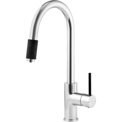 deante aster mosogató csaptelep chrome with black bca 064m