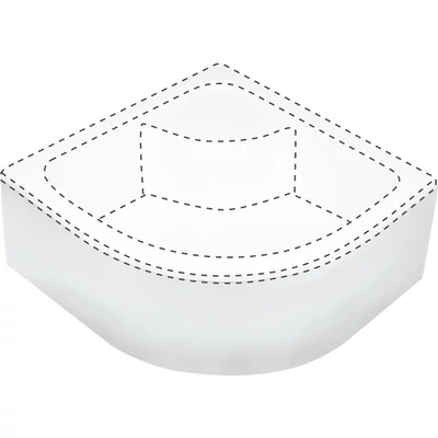deante corner íves zuhanytálcához előlap 800x800 ktd 0420