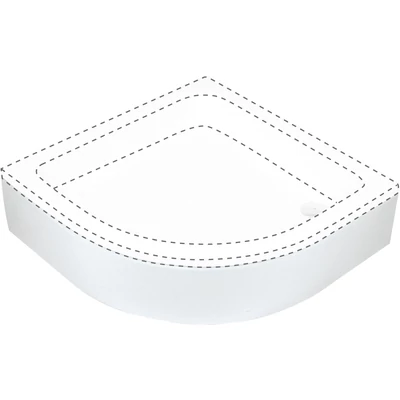 deante corner íves zuhanytálcához előlap 900x900 ktu 0310