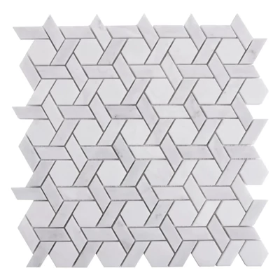 dunin carrara white armor glossy mozaik 30x29x1 cm