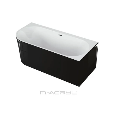 M-Acryl Balance kád 160x75 jobbos, fekete