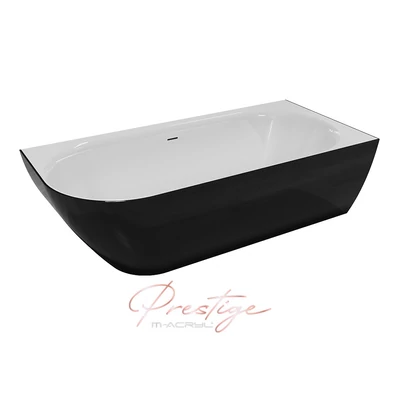 m-acryl lily 175x82 műmárvány különleges kád, fényes fekete előlappal