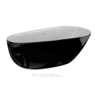 M-Acryl Belle 170x85 szabadon álló kád fekete