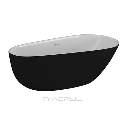M-Acryl Belle 170x85 szabadon álló kád matt fekete