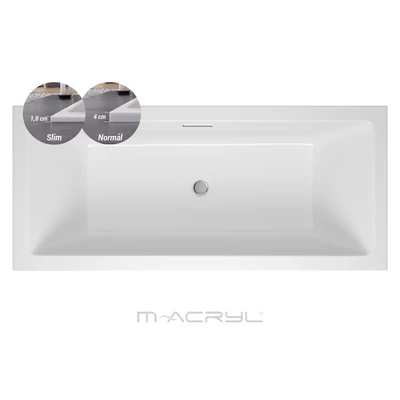 M-Acryl Slim Sabina Pro kád vízszintes túlfolyóval 170x75