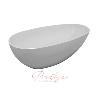 m-acryl vanilla 168x86 műmárvány szabadon álló kád, fehér előlappal