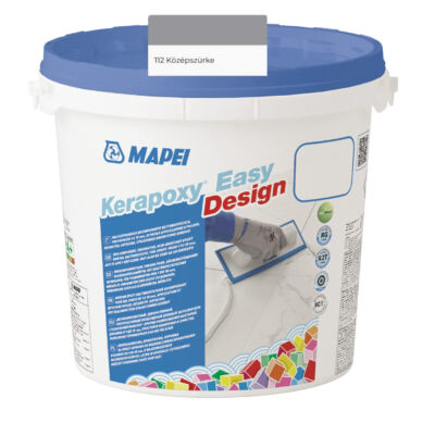 Mapei Kerapoxy Easy Design fugázó 3kg, 112 középszürke