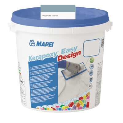Mapei Kerapoxy Easy Design fugázó 3kg, 176 zöldes szürke