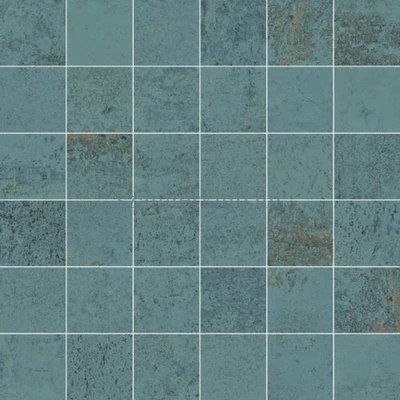 aparici metallic green natural mosaico padló 29,75x29,75/5x5 cm