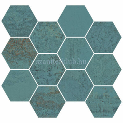aparici metallic green natural mosaico hexagonal padló 28x30 cm