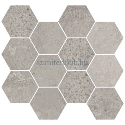 aparici metallic grey natural mosaico hexagonal padló 28x30 cm