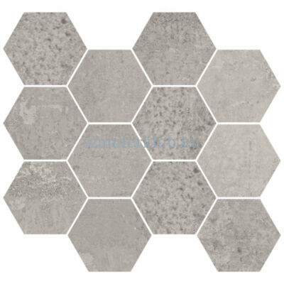 aparici metallic grey natural mosaico hexagonal padló 28x30 cm