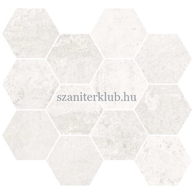 aparici metallic white natural mosaico hexagonal padló 28x30 cm