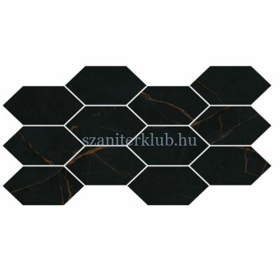domino marmaris black mozaik 42,9x22,3 cm