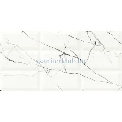 cersanit arce white structure glossy csempe 29,7x60 cm