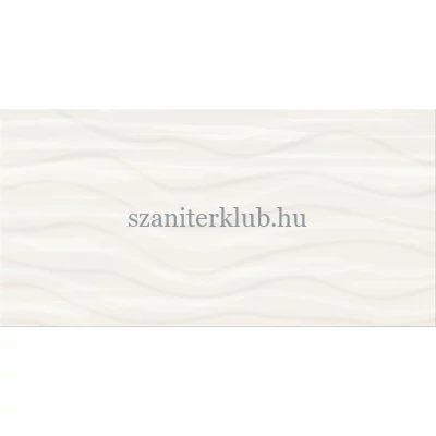 cersanit soft romantic ps803 white satin wave structure csempe 29,8x59,8 cm