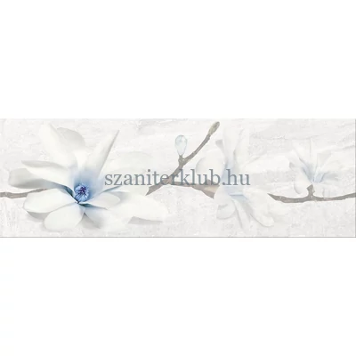cersanit stone flowers grey inserto dekor 25x75 cm