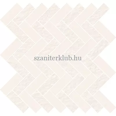 cersanit white micro mosaic parquet mix 31,3x33,1 cm