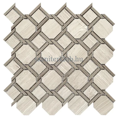 dunin manorial woodstone grey nodum glossy mozaik 28x28x1 cm