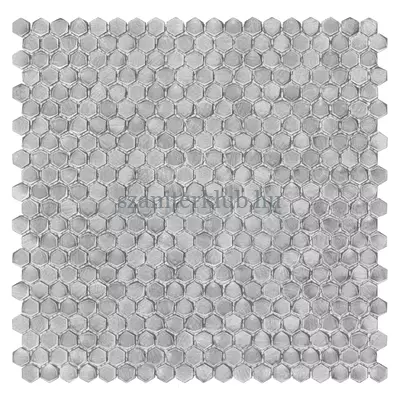 dunin allumi silver hexagon 14 matt mozaik 30x30 cm
