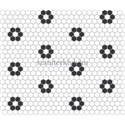 dunin mini hexagon b&amp;w flower mozaik 26x30 cm