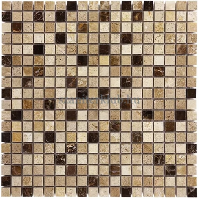 dunin travertine crema mix 15 glossy mozaik 30,5x30,5