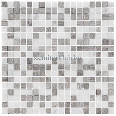 dunin woodstone grey mix 15 glossy mozaik 30,5x30,5 cm