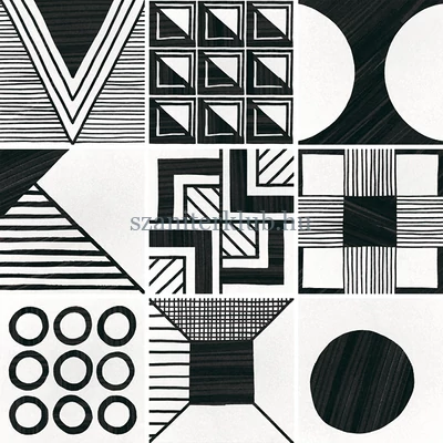 equipe caprice deco patchwork b&w 20x20 cm