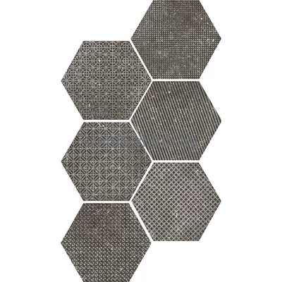 EQUIPE CORALSTONE HEXAGON MELANGE BLACK 29,2X25,4