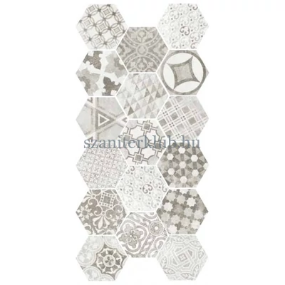 equipe hexatile cement garden grey 20x17,5 cm