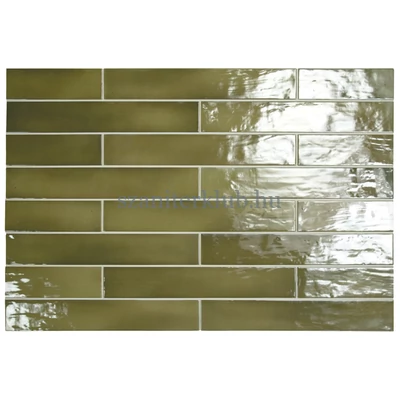 equipe manacor basil green csempe 6,5x40 cm